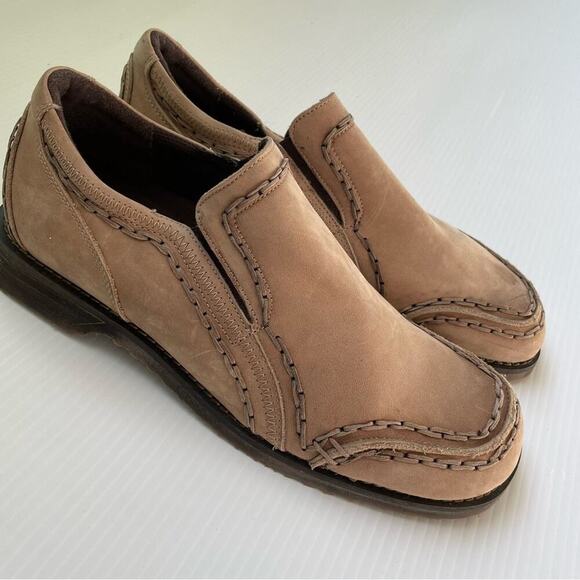 Bed/stu mens slip on leather loafer stitching detail size 13 tan - Picture 7 of 14